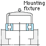 Press fit of bearings with cylindrical bore bearings