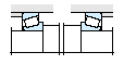 Bearing arrangement in which fixed and free sides are not distinguished