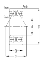 3206 Angular Contact Ball Bearing d30 D62