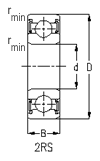 63005 Deep Groove Ball Bearing d25 D47